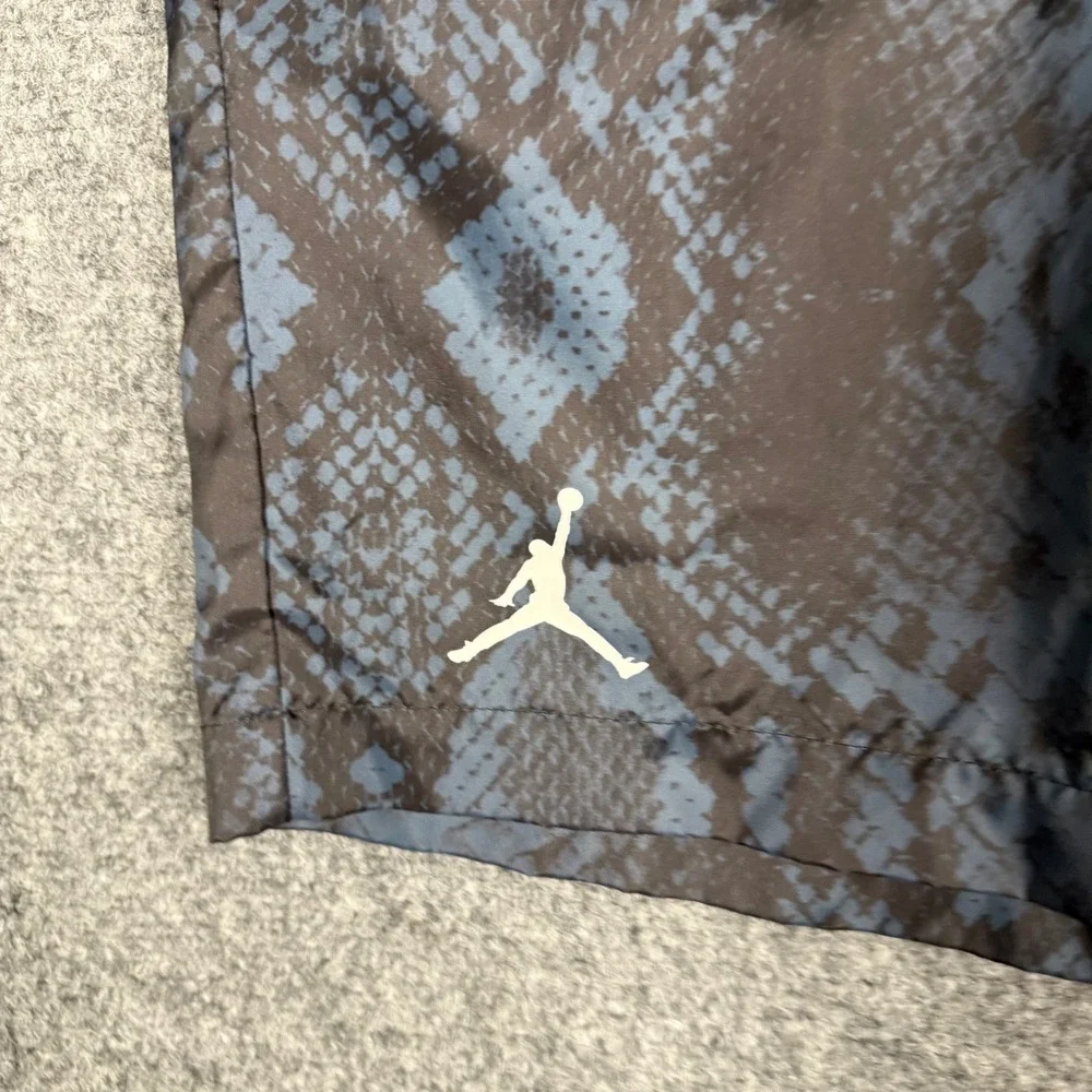 Jordan Retro 11 Snakeskin Basketball Shorts Men's Medium Blue Vintage Y2K